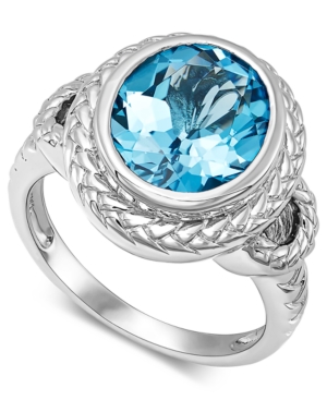 image of Swiss Blue Topaz Statement Ring (5-3/4 ct. t.w.) in Sterling Silver