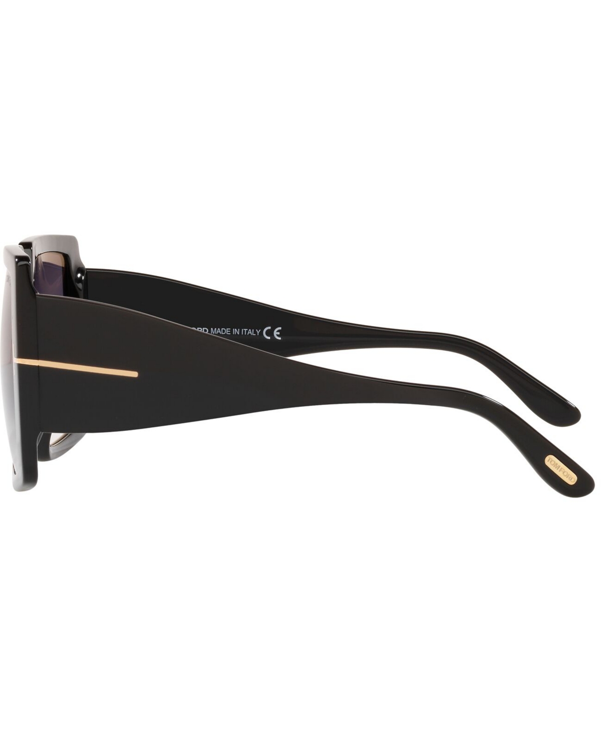 Tom Ford Oversize-frame Gradient-lens Sunglasses In Black Shiny,grey Grad