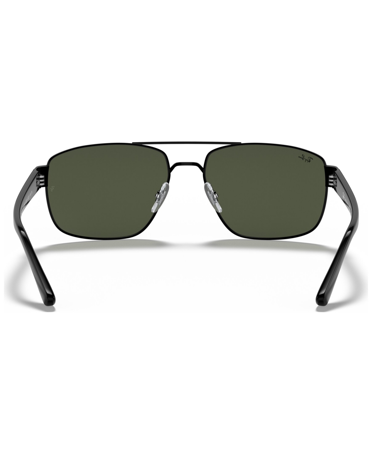 Ray Ban Rb3663 Sunglasses Grey Frame Green Lenses Polarized 60-17 In Shiny Black,green