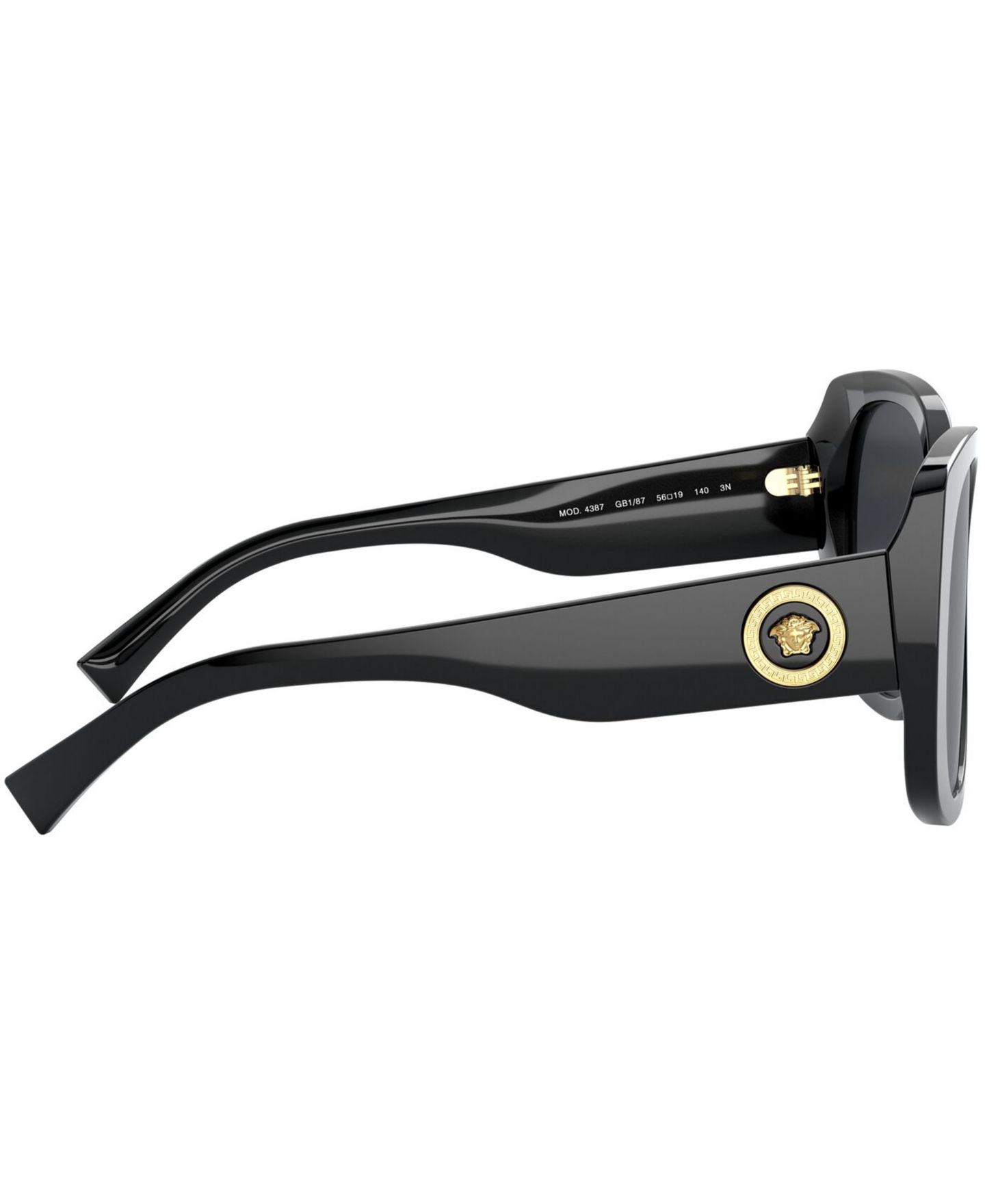 Женские солнцезащитные очки Versace Sunglasses, VE4387, цвет: Чёрный / Серый — фото 4