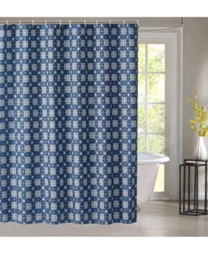 Harper Lane Mandala Lattice Shower Curtain with 12 Rings Bedding