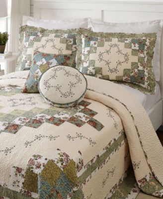 Olivia Embroidered Decorative Pillow, 14" Round