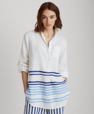 macy's white linen dresses