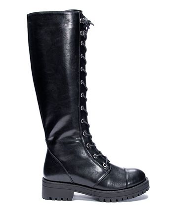 Dirty Laundry Women s Vandal Laceup Tall Lug Sole Boots Macy s