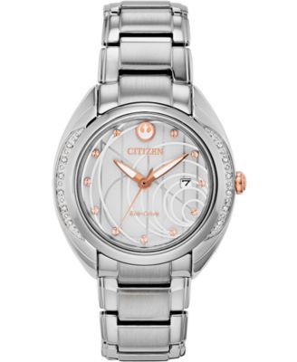 Citizen - Women's Star Wars Princess Leia Diamond-Accent Stainless Steel Bracelet Watch 32mm
