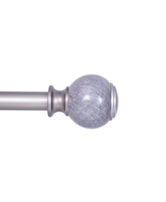 Kenney - Noah 1" Premium Decorative Window Curtain Rod 36-66" Pewter
