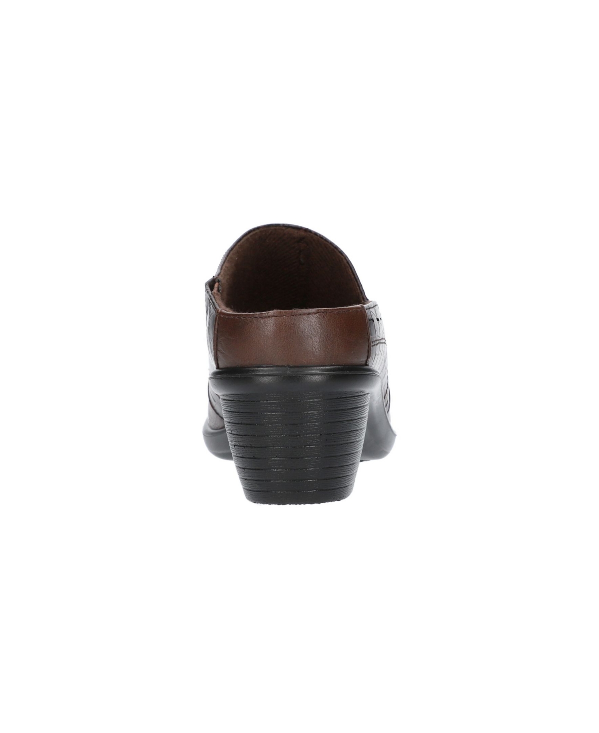 Shop Easy Street Cynthia Comfort Mules In Tan,brown Croco