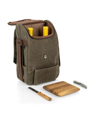 Legacy&reg; by Picnic Time  2 Bottle Insulated Wine & Cheese Cooler with Cheese Board, Knife & Corkscrew