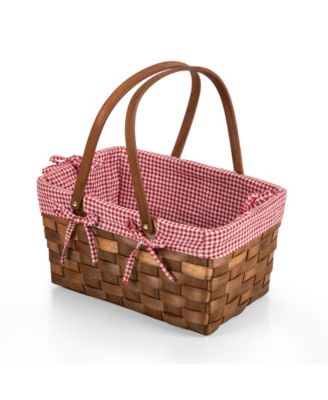 Kansas Handwoven Wood Picnic Basket