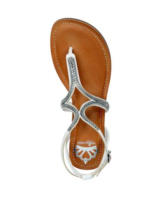 Sandales Plates Fergalicious Synergy - Taille 8.5 US, Beige Doré, Strass - Neuves En Boîte