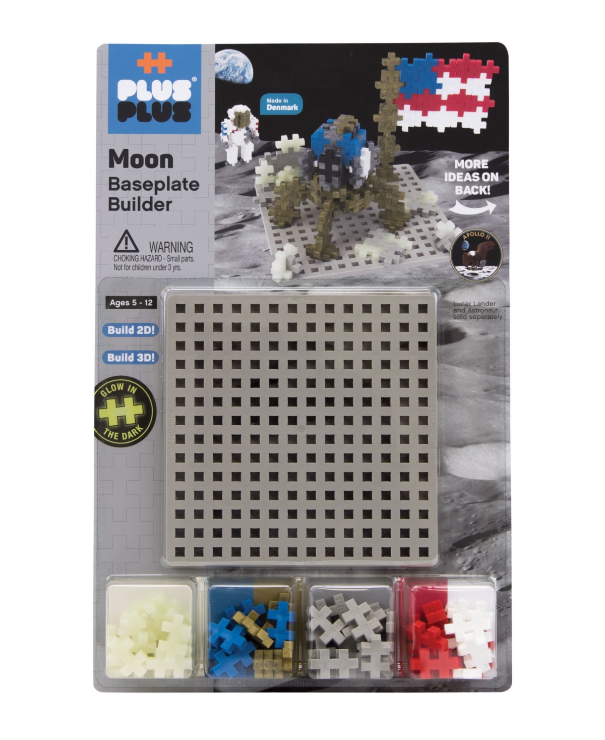 UPC 810265030663 product image for Plus-Plus - Moon Baseplate Builder Building Set | upcitemdb.com