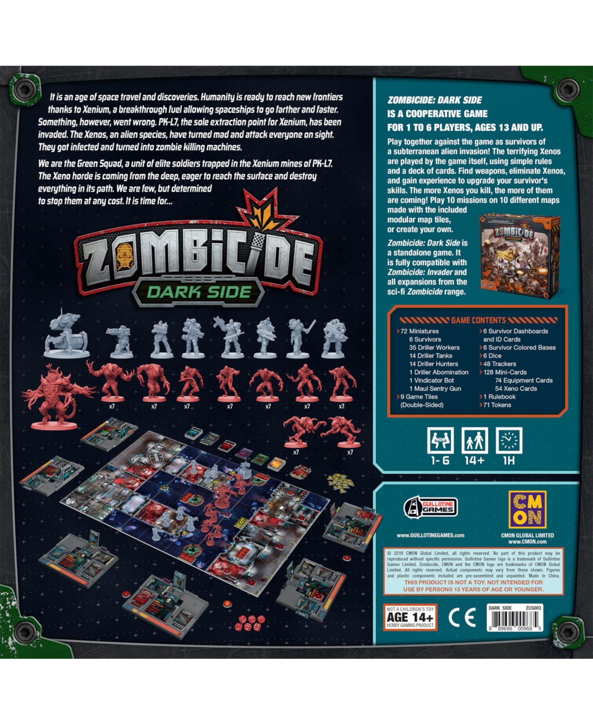 Shop Masterpieces Puzzles Asmodee Editions Zombicide Strategy Board Game- Dark Side Expansion In No Color
