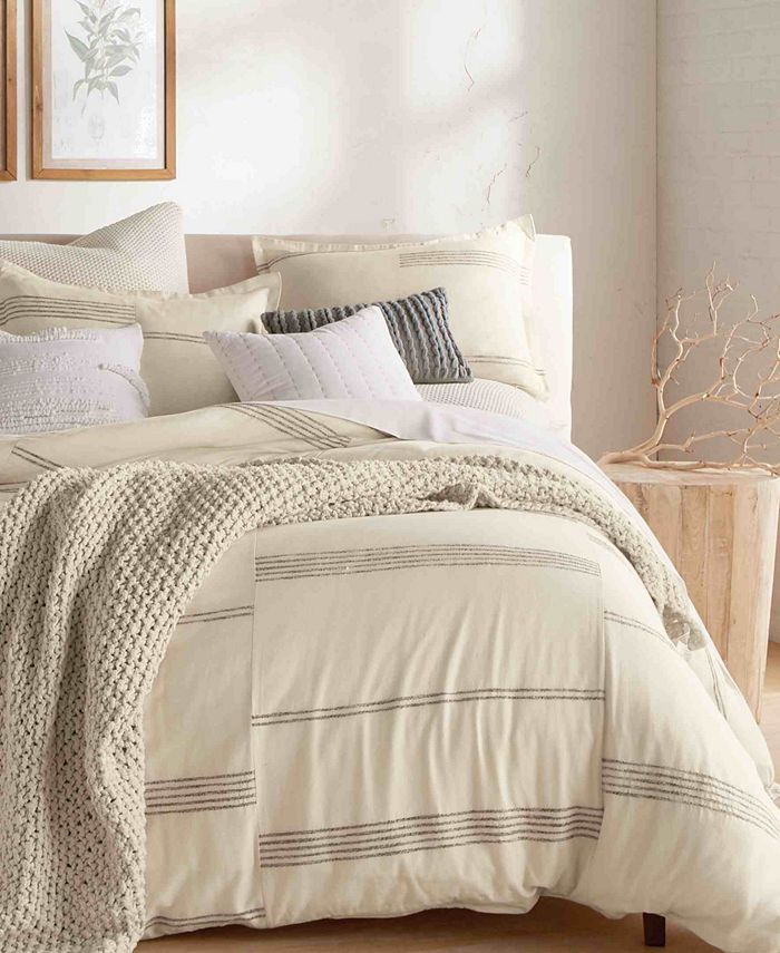 Dkny Pure Marled Stripe Full Queen 3, Dkny Pure Duvet Cover