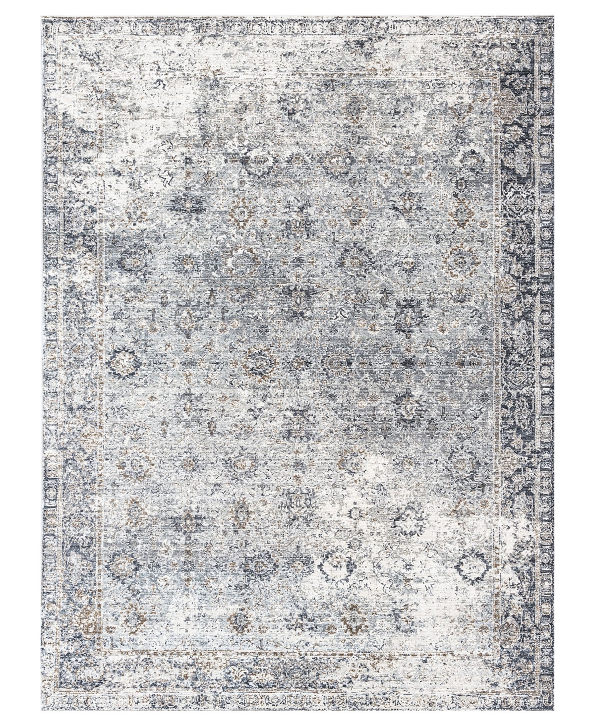 Amer Rugs Fairmont Fai-2 Gray 7'10in x 10'10in Area Rug - Gray