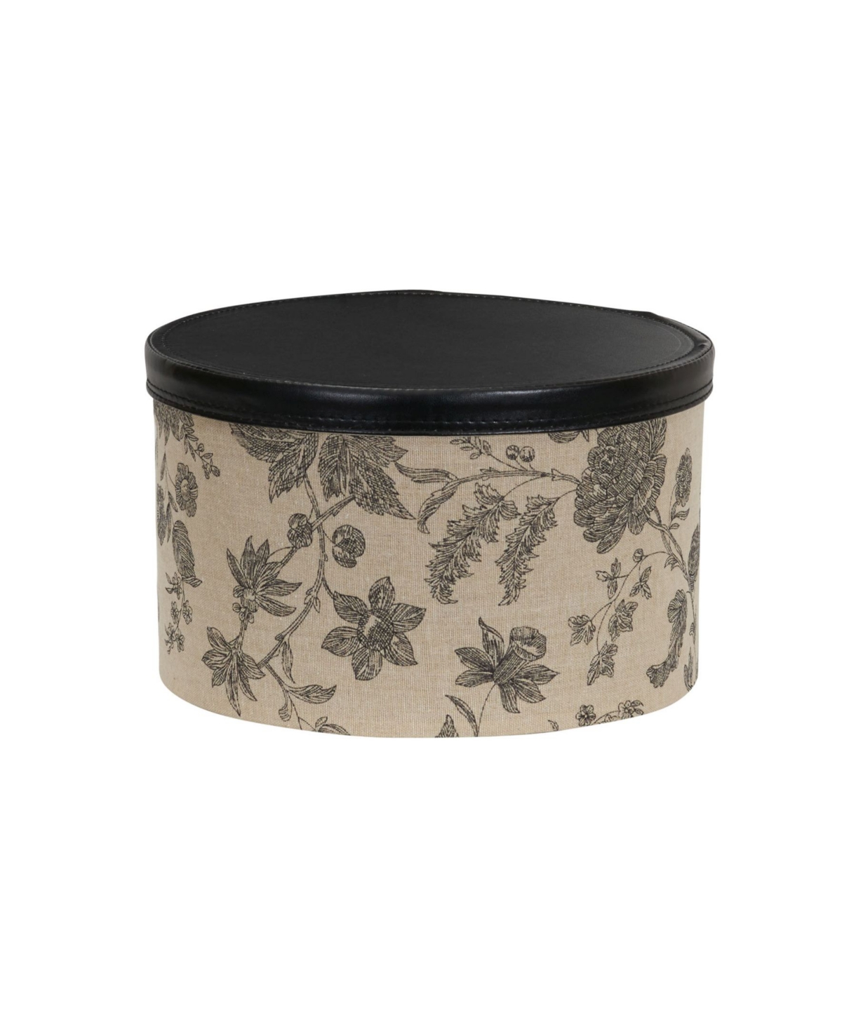 Shop Household Essentials Round Hat Boxes, Set Of 3 In Floral