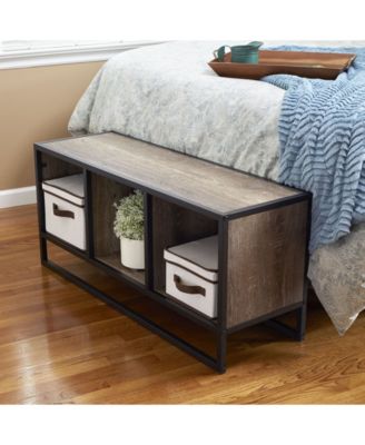 Household Essential Ashwood Open Cubby Coffee Table