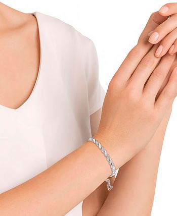 Macy's - Diamond Accent San Marco Link Bolo Adjustable Bracelet in Rose Plate
