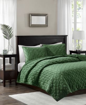 Harper Quilted Velvet 3-Pc. Quilt Set, King/California King