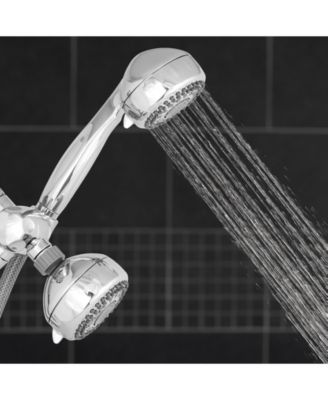 Waterpik TRS-523E/553E Combo Fixed Mount, Hand Held Metal Face 5 Mode Shower Head