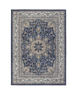 Haven Hav09 Navy and Ivory 7'10" x 10'5" Area Rug