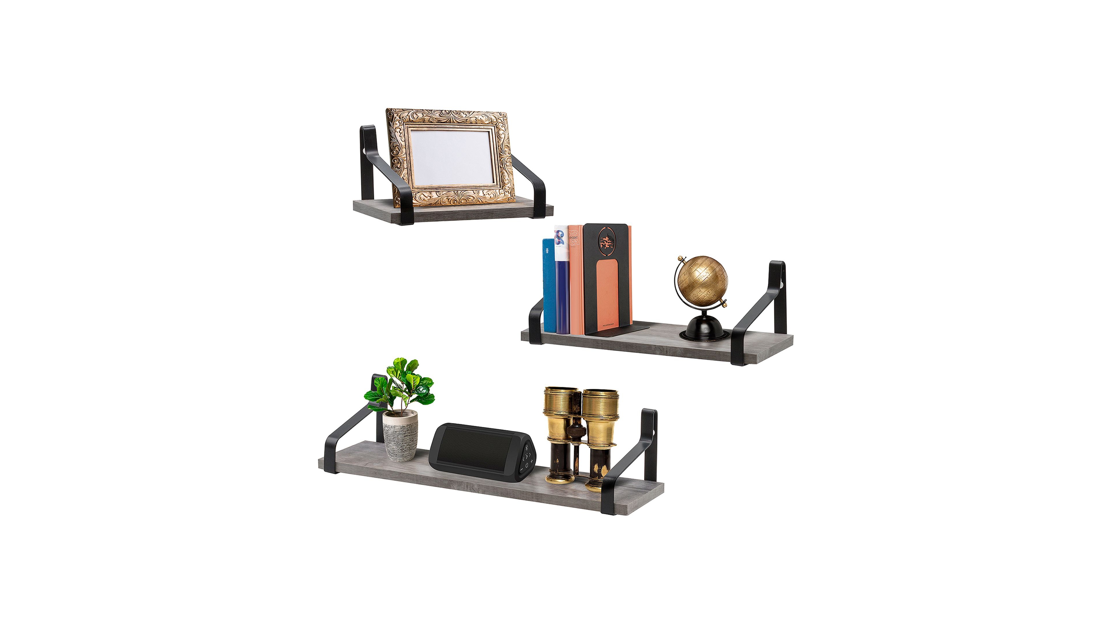 Sorbus Wall Mount Floating Shelves, Set of 3