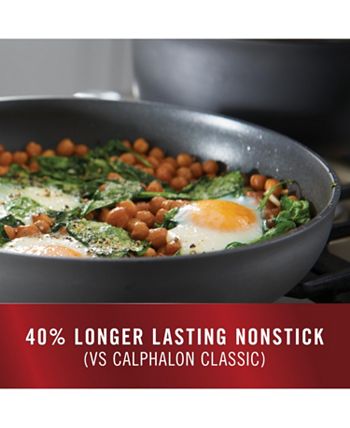 Calphalon Premier Hard Anodized Nonstick Deep Skillet with Lid, 13