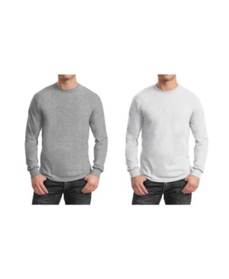 Men's 2-Pack Egyptian Cotton-Blend Long Sleeve Crew Neck Tee