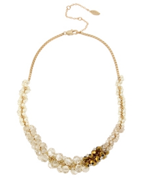 image of Miriam Haskell New York Woven Mixed Beaded Frontal Necklace