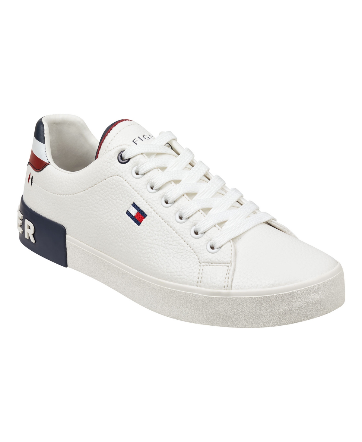Shop Tommy Hilfiger Men's Rezz Lace Up Low Top Sneakers In White