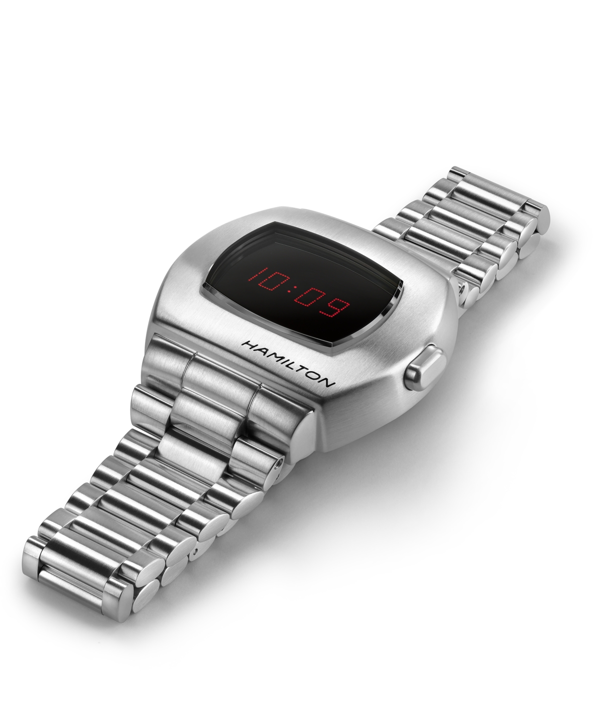 Shop Hamilton Unisex Swiss Digital Pulsar Stainless Steel Bracelet Watch 34.7x40.8mm