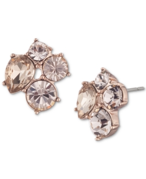 image of Givenchy Crystal Cluster Button Earrings