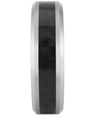 Men's Woven-Look Band in Carbon Fiber & Tantalum