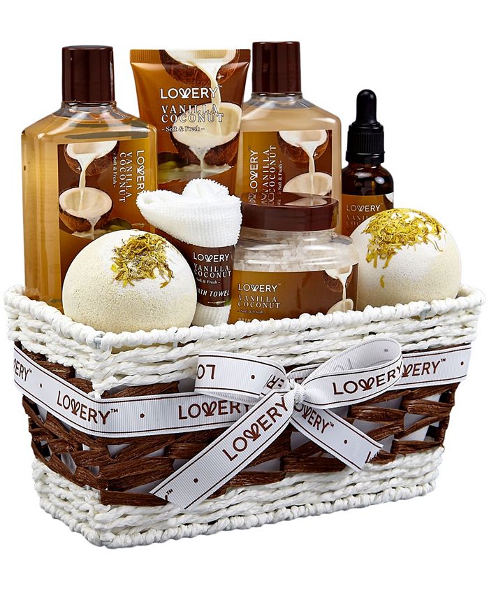 Lovery 9 Piece Vanilla Coconut Home Spa Body Care Gift Set - Macy's