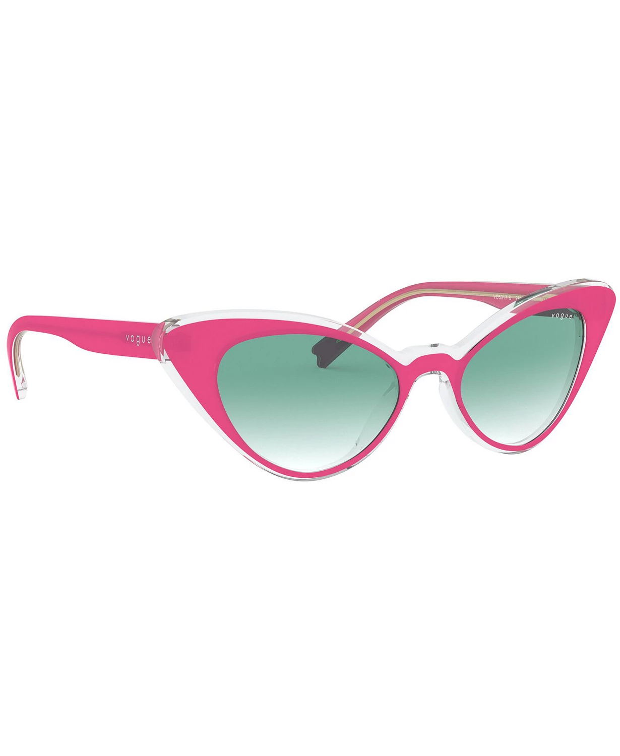 Vogue Pink Cat Eye Sunglasses with Gradient Lenses