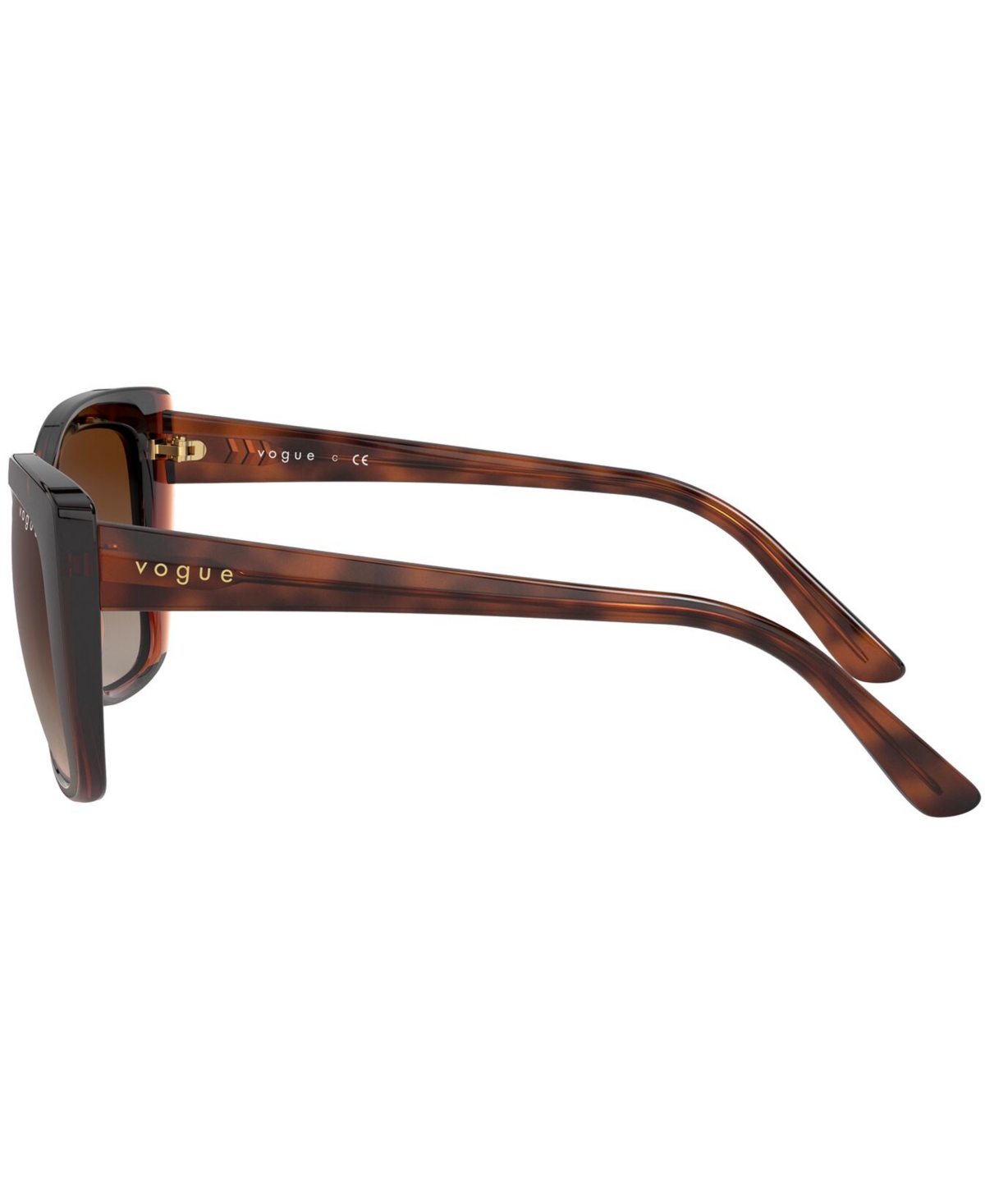 Shop Vogue Eyewear Sunglasses, Vo5337s53-y In Top Black,serigraphy,grey Gradient