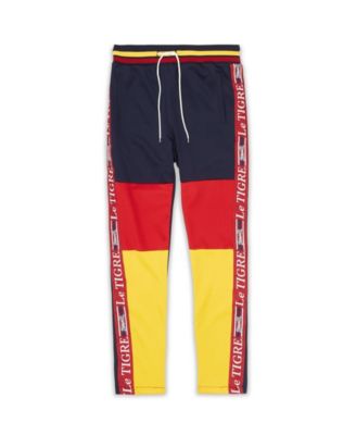 tri color track pants