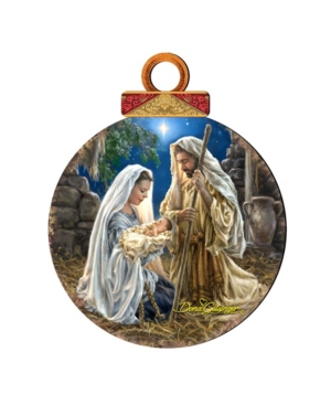 Designocracy By Dona Gelsinger Glory To God Ornament Ball, Set Of 2 In Multi