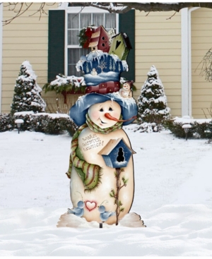 Designocracy Blue White Warm Winter Wish Oversized Garden Decoration By Jamie Mills Price In Multi