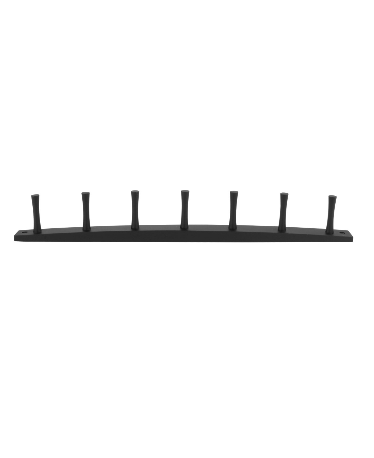 Shop Spectrum Diversified Wall-mounted 7 Peg Wood Hook Rack In Black