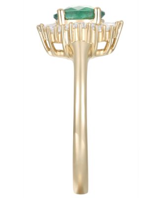 Sapphire (1 ct. t.w.) & Diamond (1/4 ct. t.w.) Ring in 14k White Gold (Also Available in Emerald, Tanzanite & Ruby)