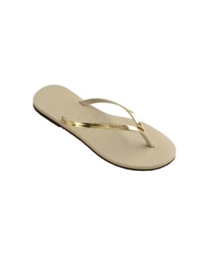 image of Havaianas Women-s You Metallic Flip Flops Women-s Shoes