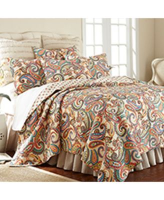 Alyssa Paisley Reversible 3-Pc. Quilt Set, King