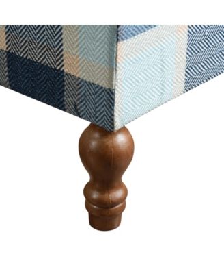 StyleCraft Upholstered Stripe Design Storage Bench