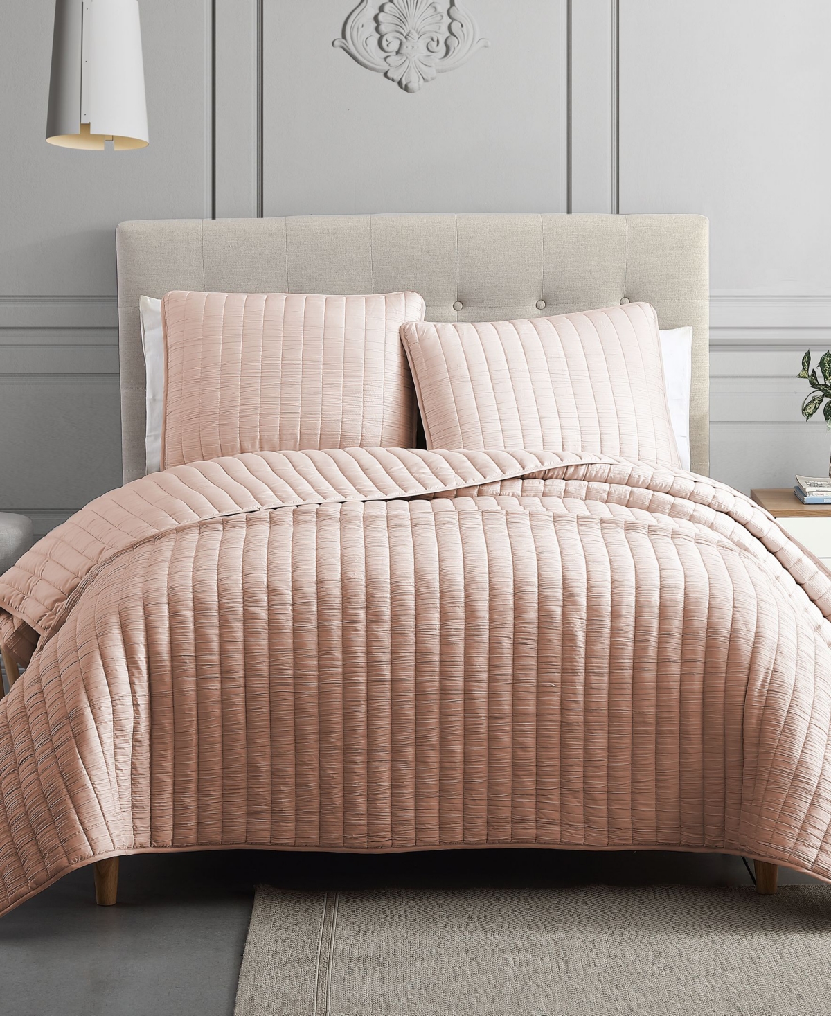 Riverbrook Home Moonstone 3 Piece King Coverlet Set In Blush