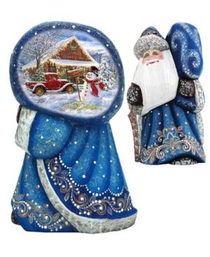 G.debrekht Woodcarved Hand Painted Old Fashion Christmas By Donna Gelsinger Figurine In Multi