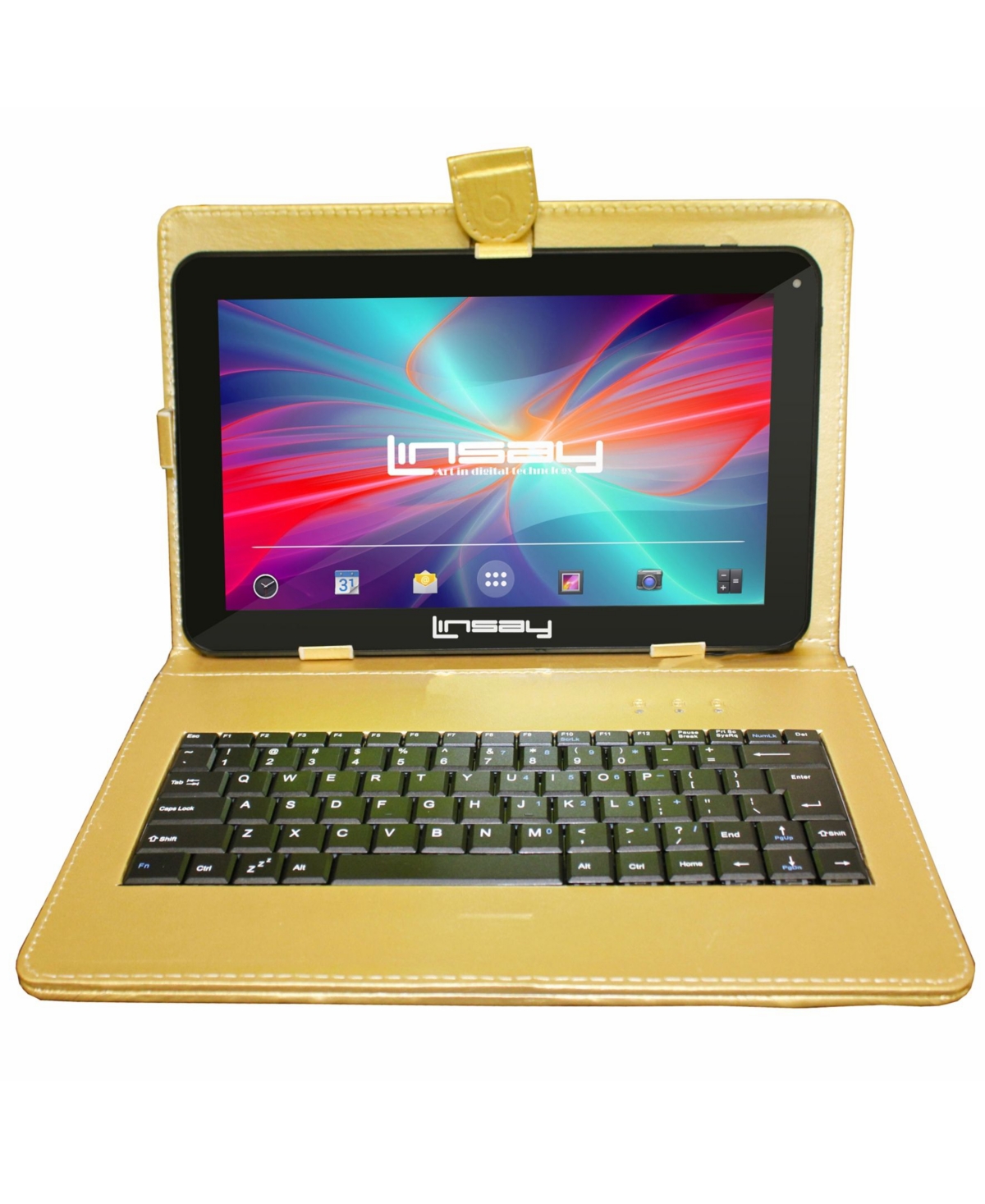 Linsay 10.1" New Quad Core 16 Gb Tablet Android 6.0 Bundle Deluxe with Keyboard