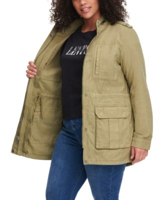 plus size levi's anorak military jacket