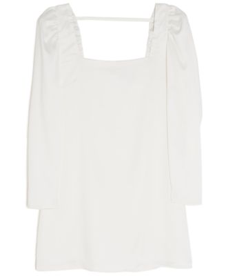 macy's all white plus size dresses