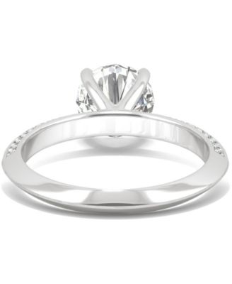 Moissanite Knife-Edge Engagement Ring (2-1/4 ct. t.w. DEW) in 14k White Gold