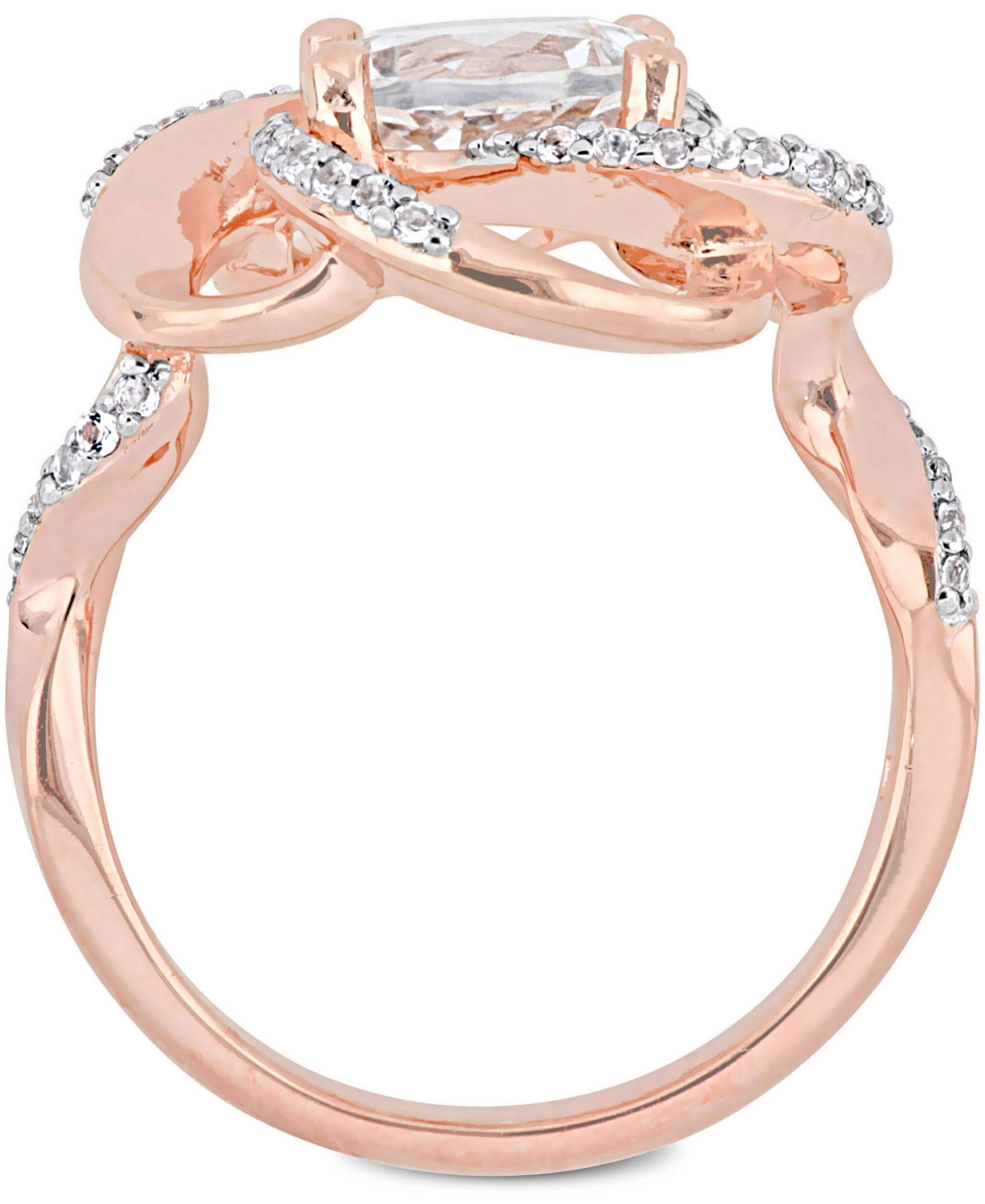 Swirl Statement Ring (2-3/5 ct. t.w.) in 18k Gold-Plated Sterling Silver - White Topaz